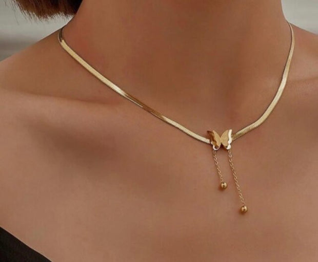Golden Necklace Handmade